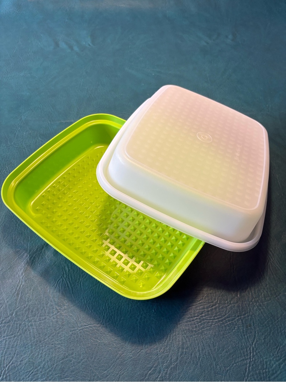 New Tupperware Bright Lime Green season n serve Food Storage Container marinade